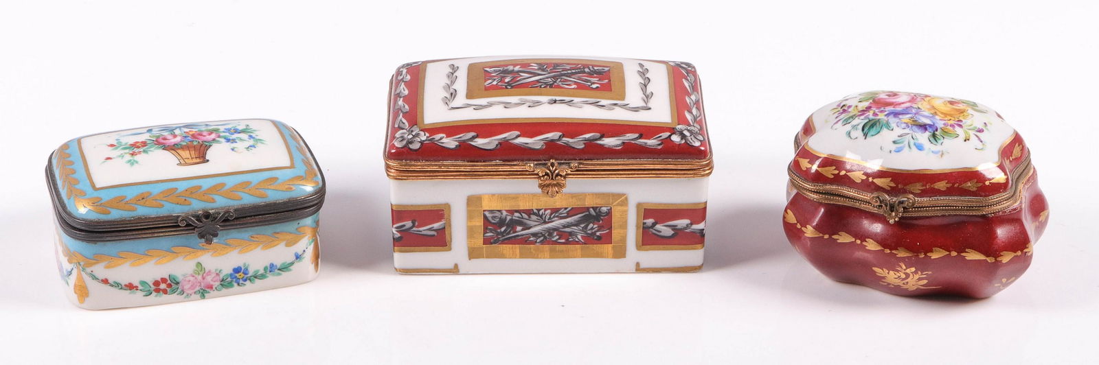 (3) Sevres Type Porcelain Dresser Boxes (1 of 12)
