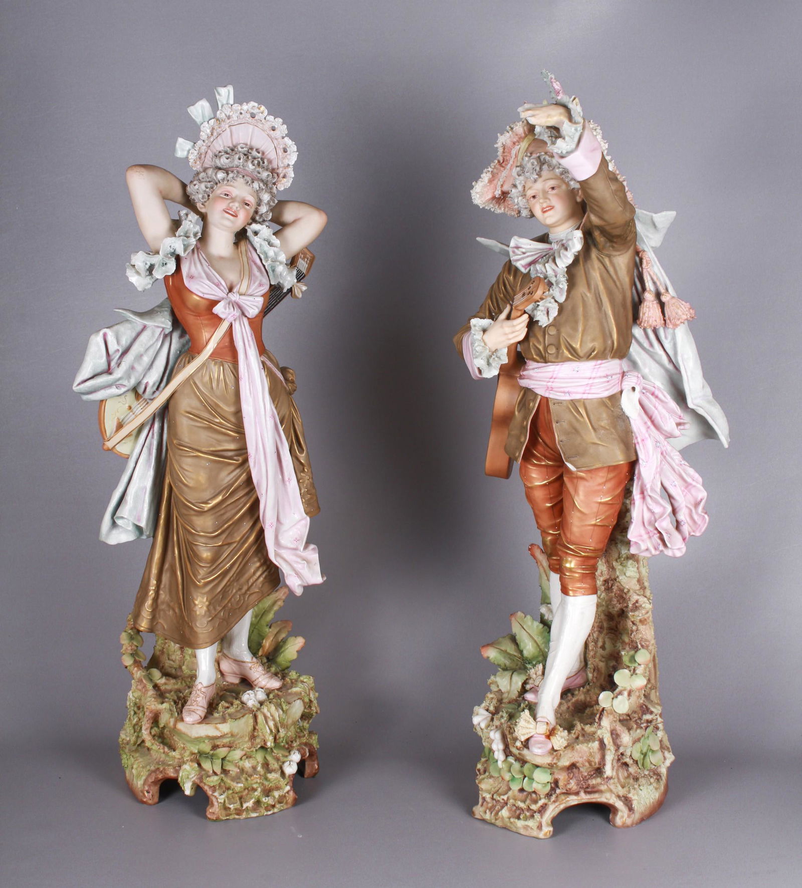 Pair of Large Royal Dux Figures (1 of 10)