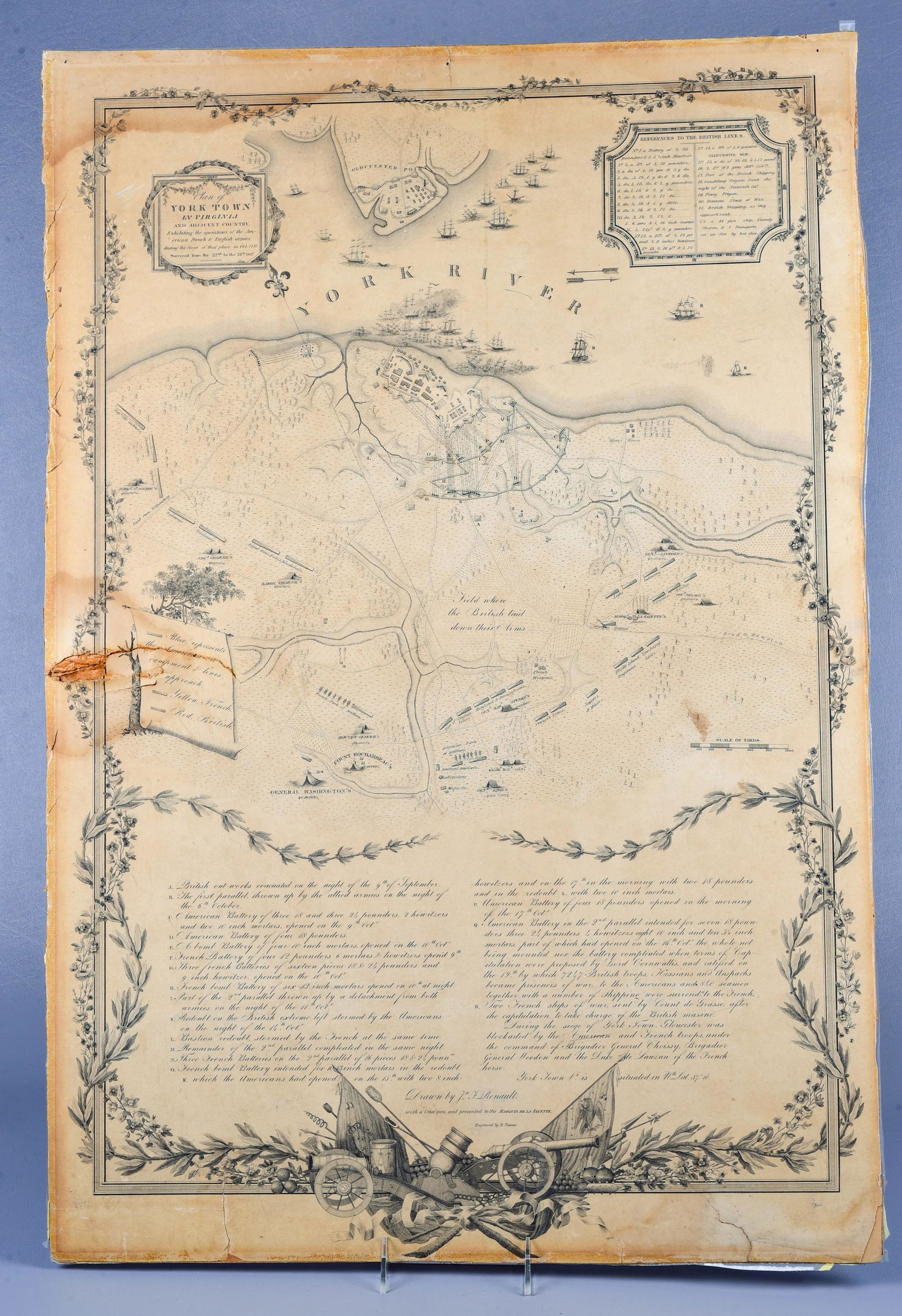 1825 Plan of Yorktown in Virginia & Adj Country (1 of 16)