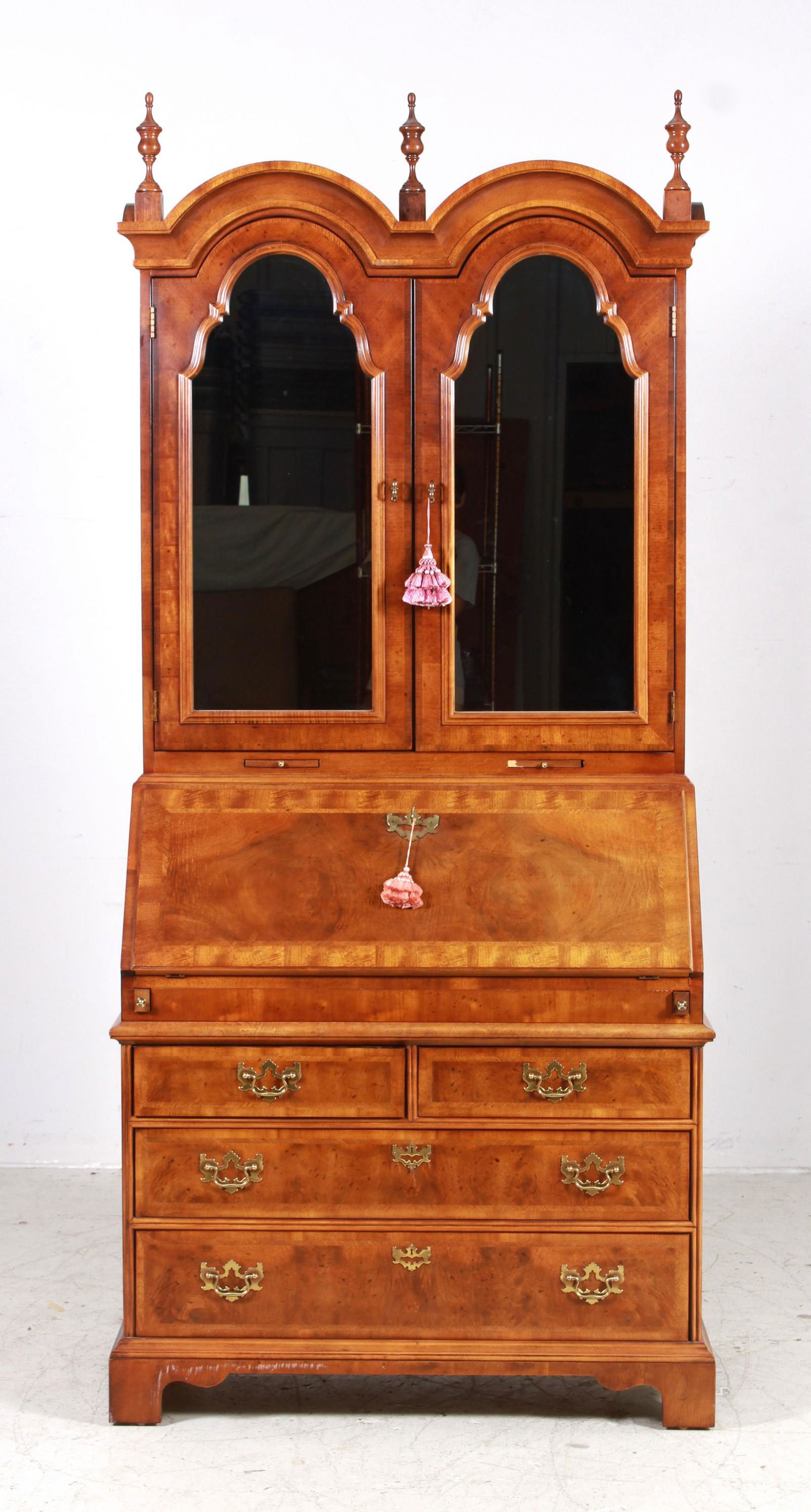 Henredon carved walnut secretary desk (1 of 5)