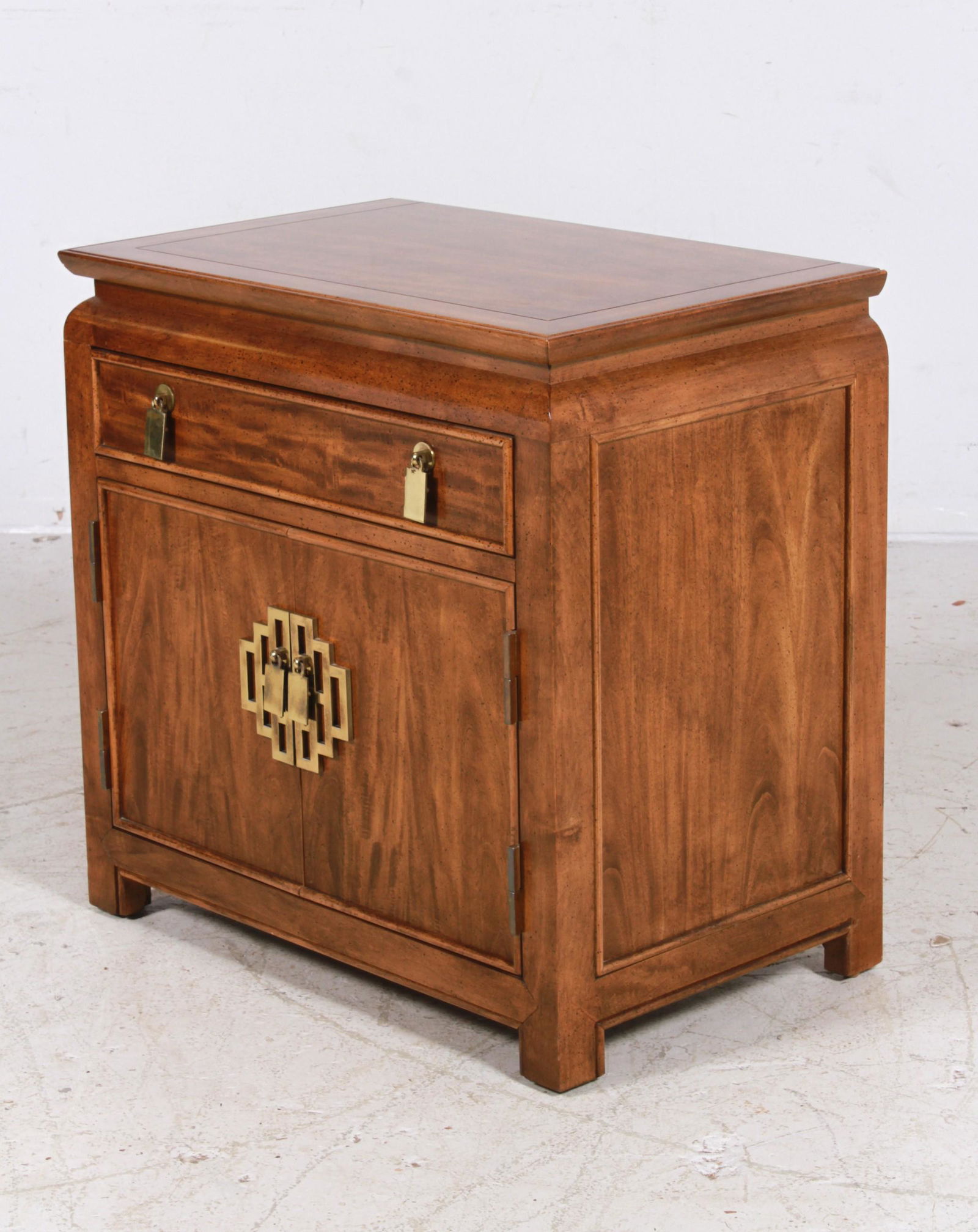 Century walnut Asian style side table (1 of 3)