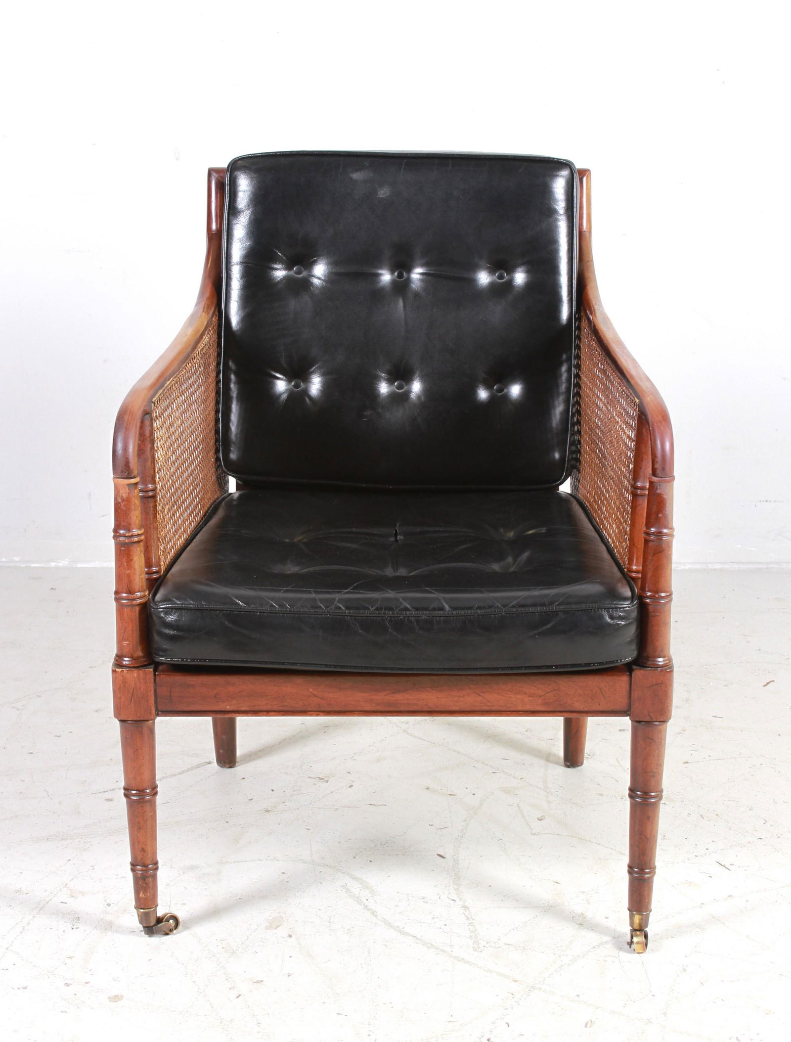 A Regency style faux bamboo and caned bergere (1 of 3)