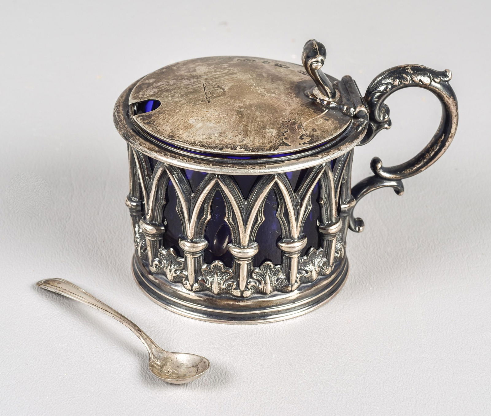 19th C Wilkinson Sterling Condiment Jar (1 of 5)