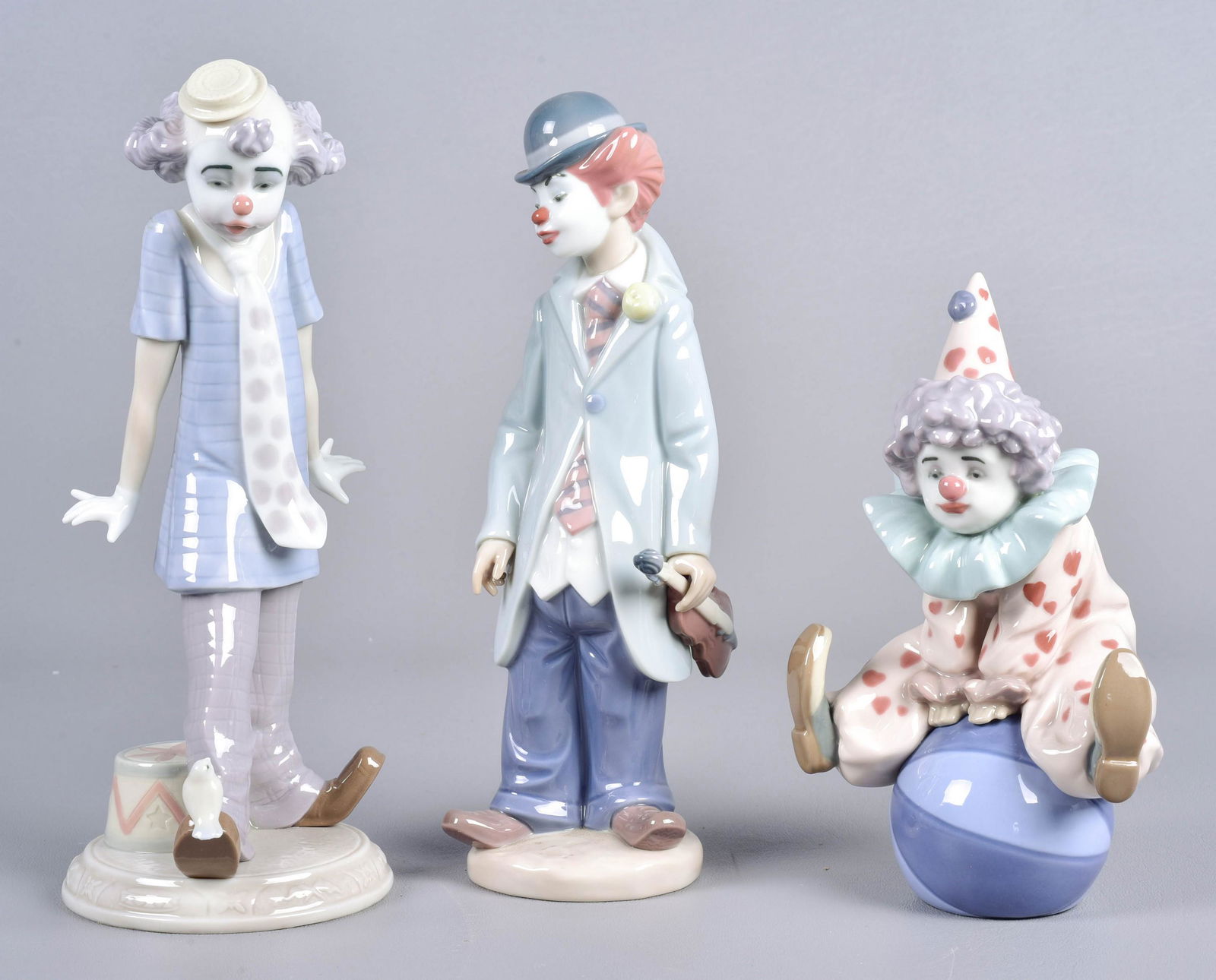(3) Lladro Clown Sculptures (1 of 4)