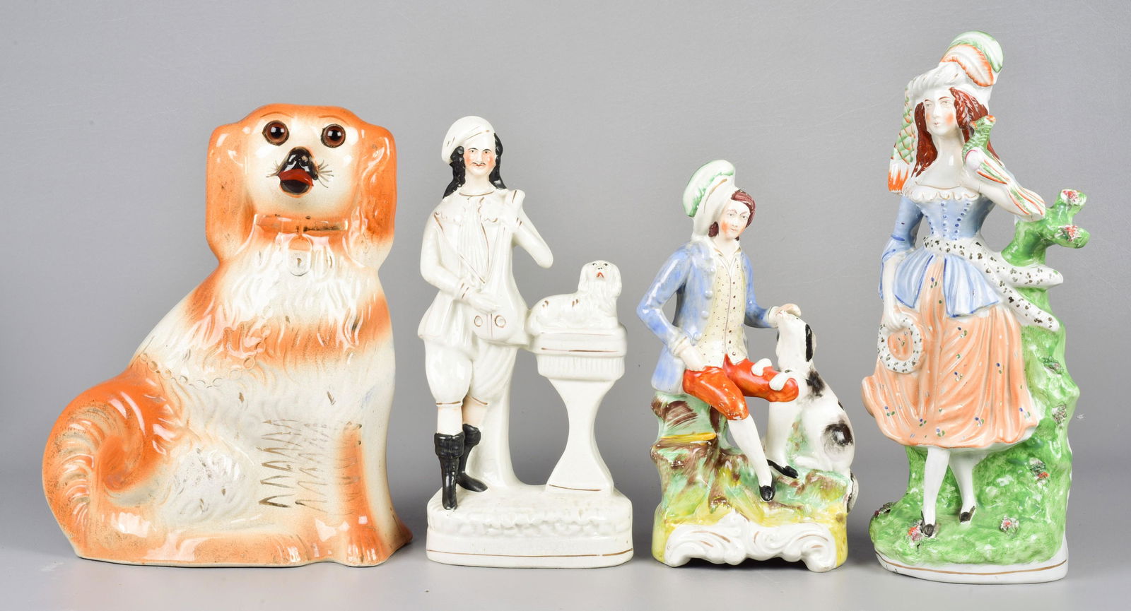 (4) Staffordshire Figures and Spaniel (1 of 1)