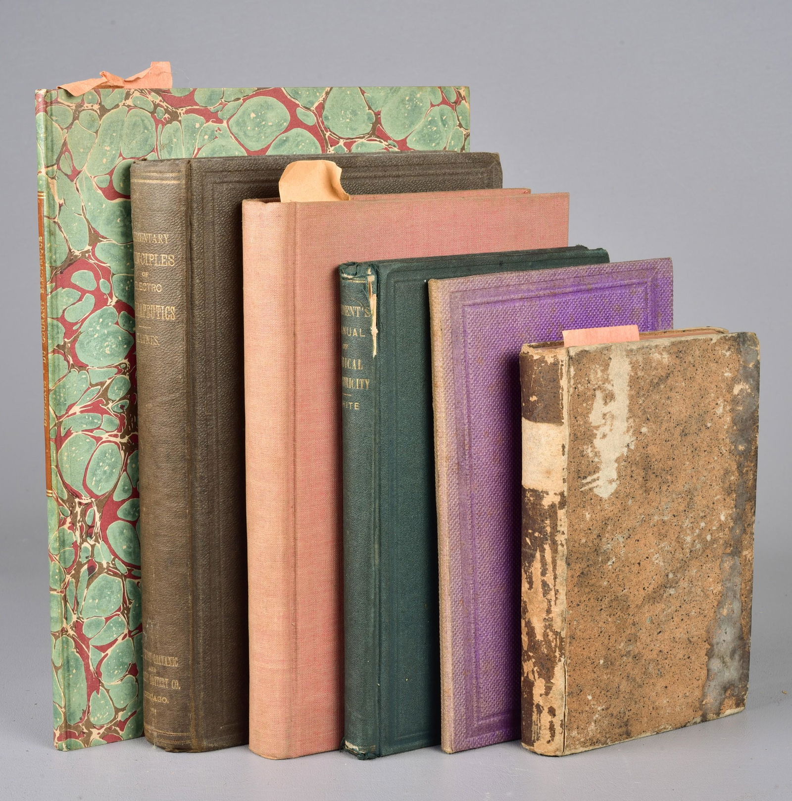 (6) 19th c. books on electricity & medicine (1 of 5)