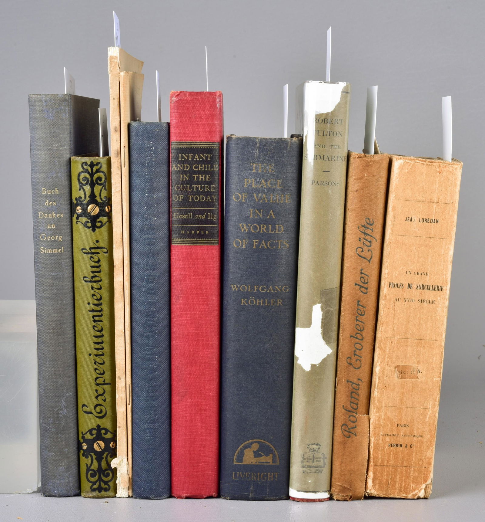 (10) old books on witchcraft, zeppelins, etc. (1 of 2)