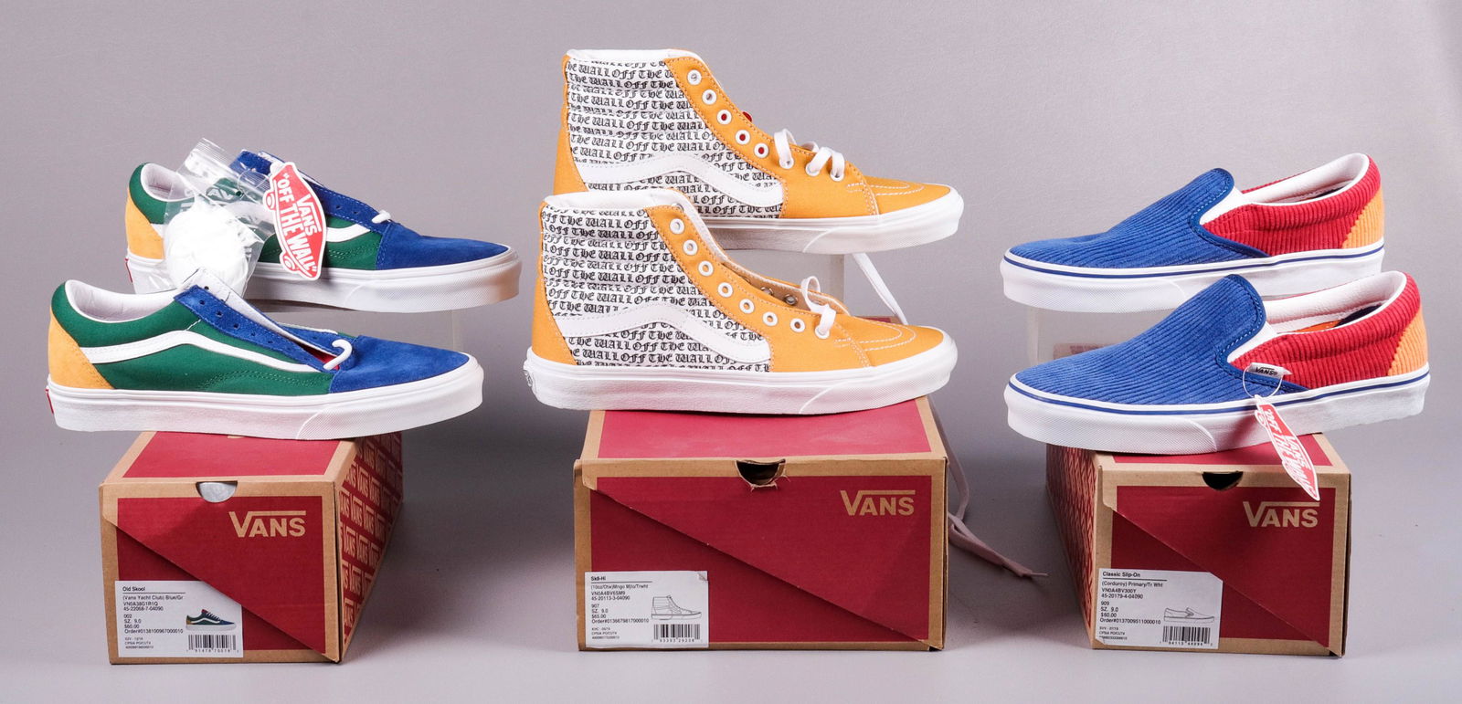 (3) Pair NIB 9 Vans Sneakers (1 of 1)