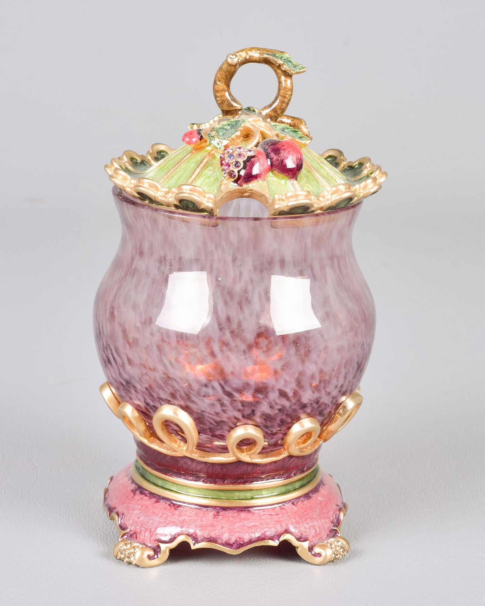 Jay Strongwater Enamel & Rhinestone Condiment Jar (1 of 1)