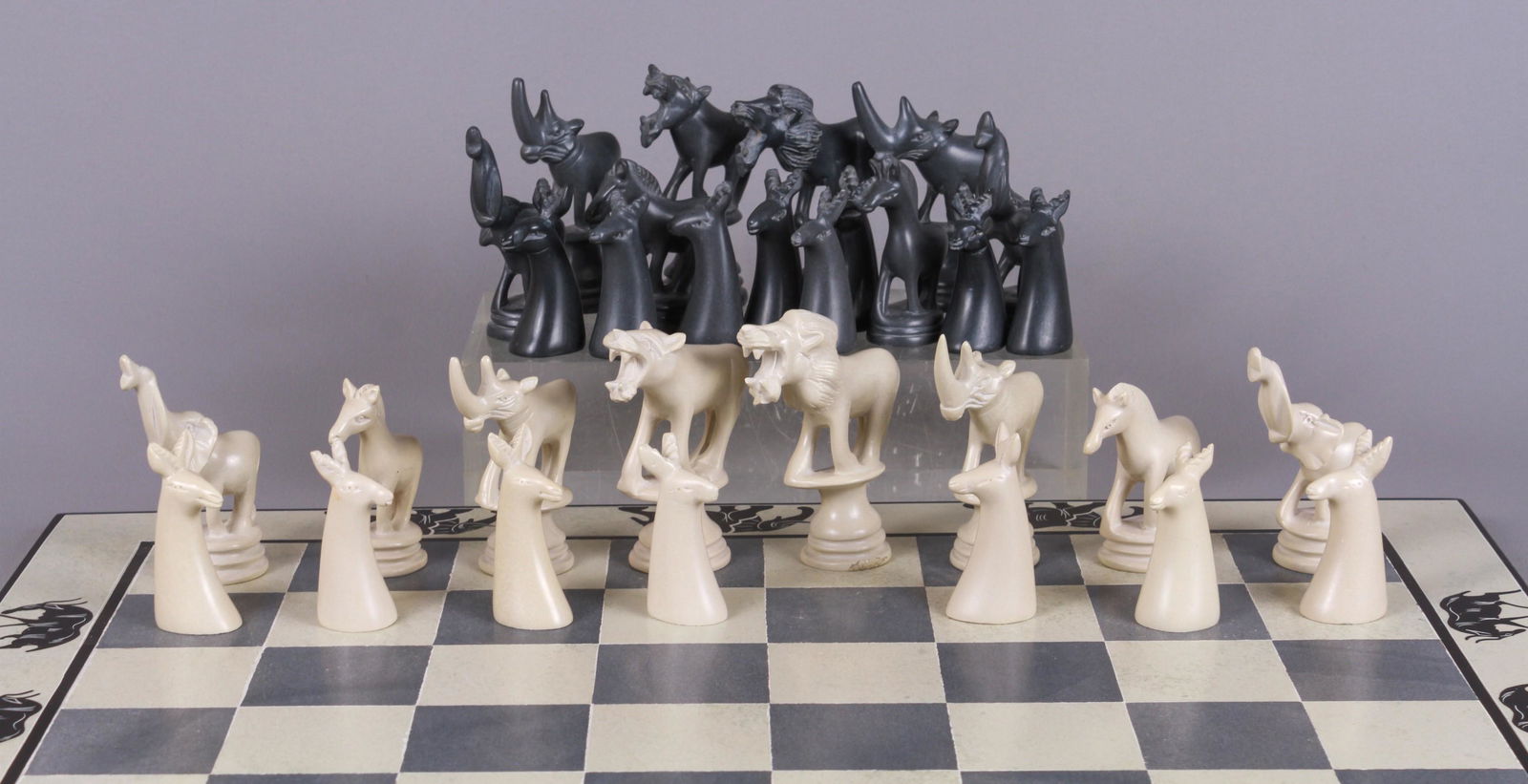 African Hand Carved Stone Chess Set (1 of 7)