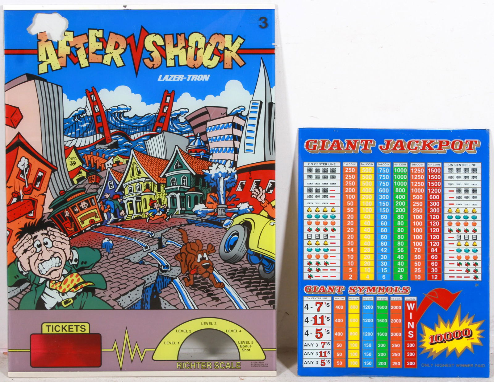 (2) Pinball Machine back box art (1 of 4)