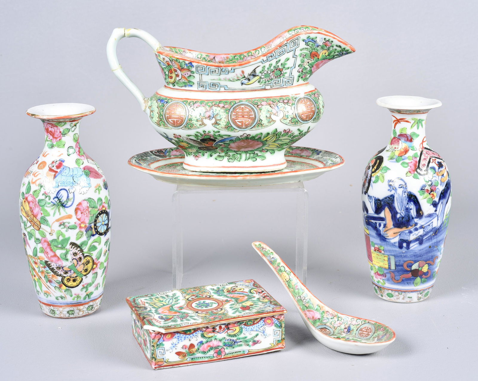 (6) Pcs Chinese Famille Rose (1 of 4)