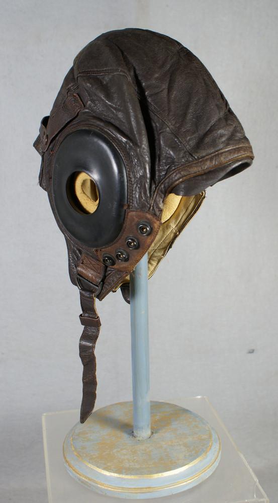 WWII Army Air Force Helmet Type A-11: WWII Army Air Force Helmet Type A-11, Manufactured by The Selby Shoe Co.Size Medium, very good condition with exception of a 1/2" tear just below the left ear cover.