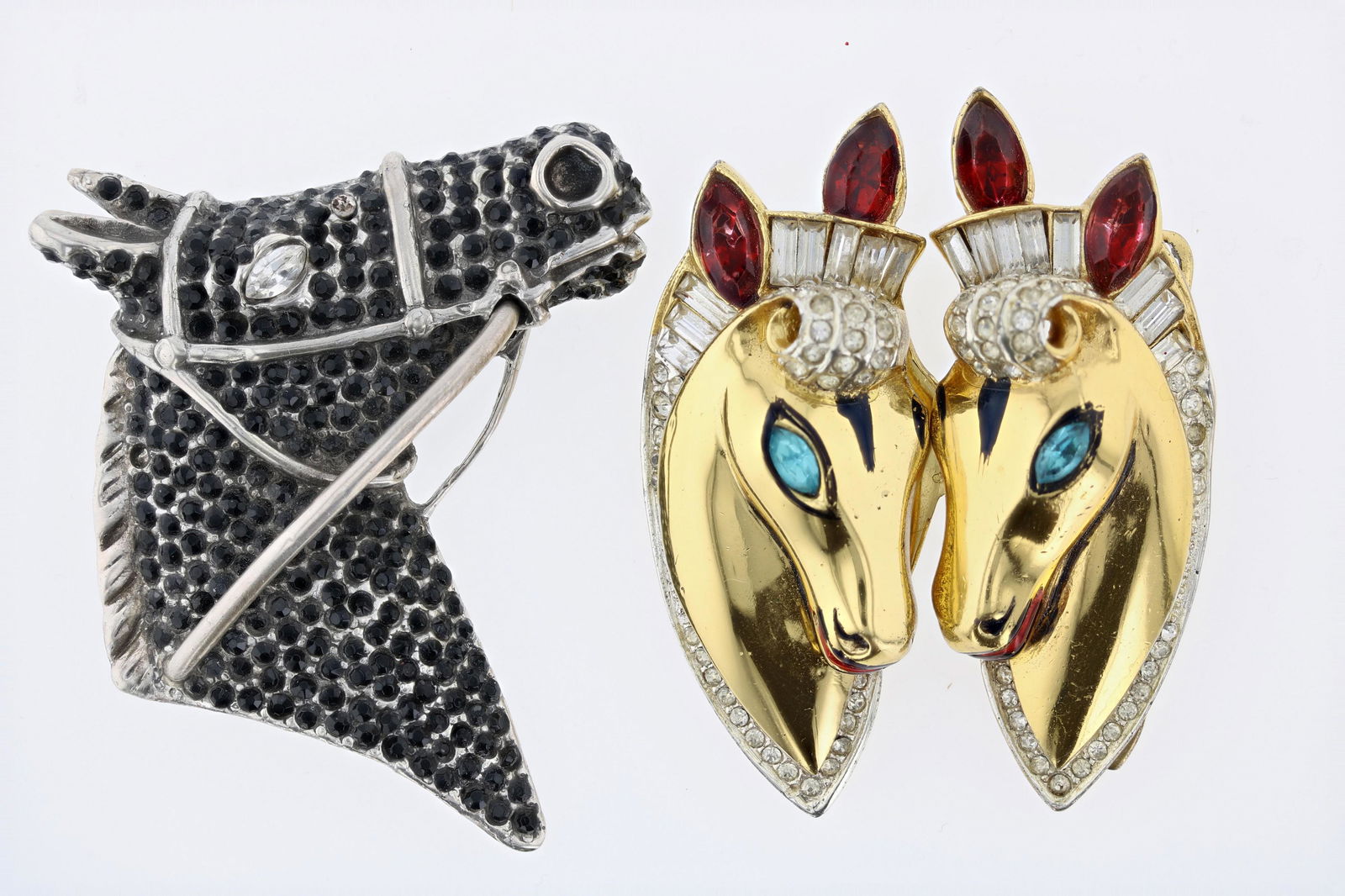 (2) CORO Sterling Silver Horse Brooches (1 of 3)