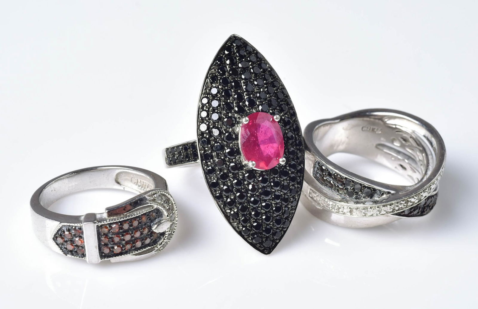 (3) Modern Sterling Silver Rings (1 of 3)