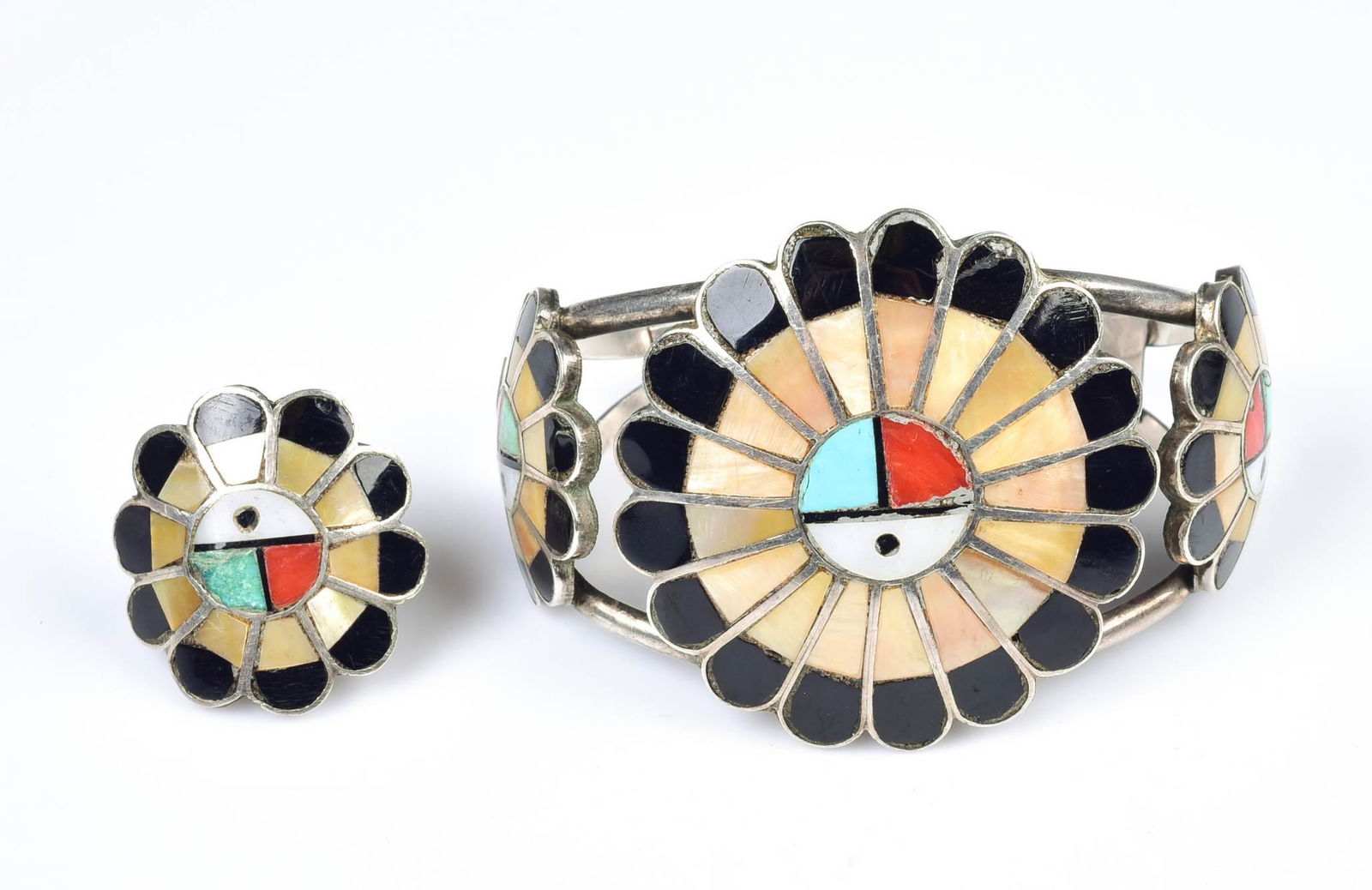 (2) Sun Face Cuff and Ring (1 of 2)