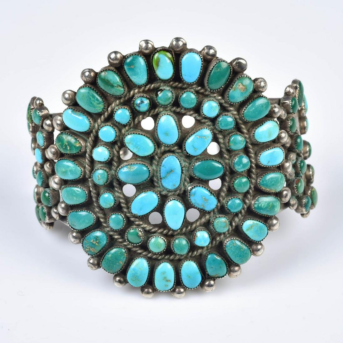 (1) Vintage Zuni Turquoise Cuff (1 of 2)