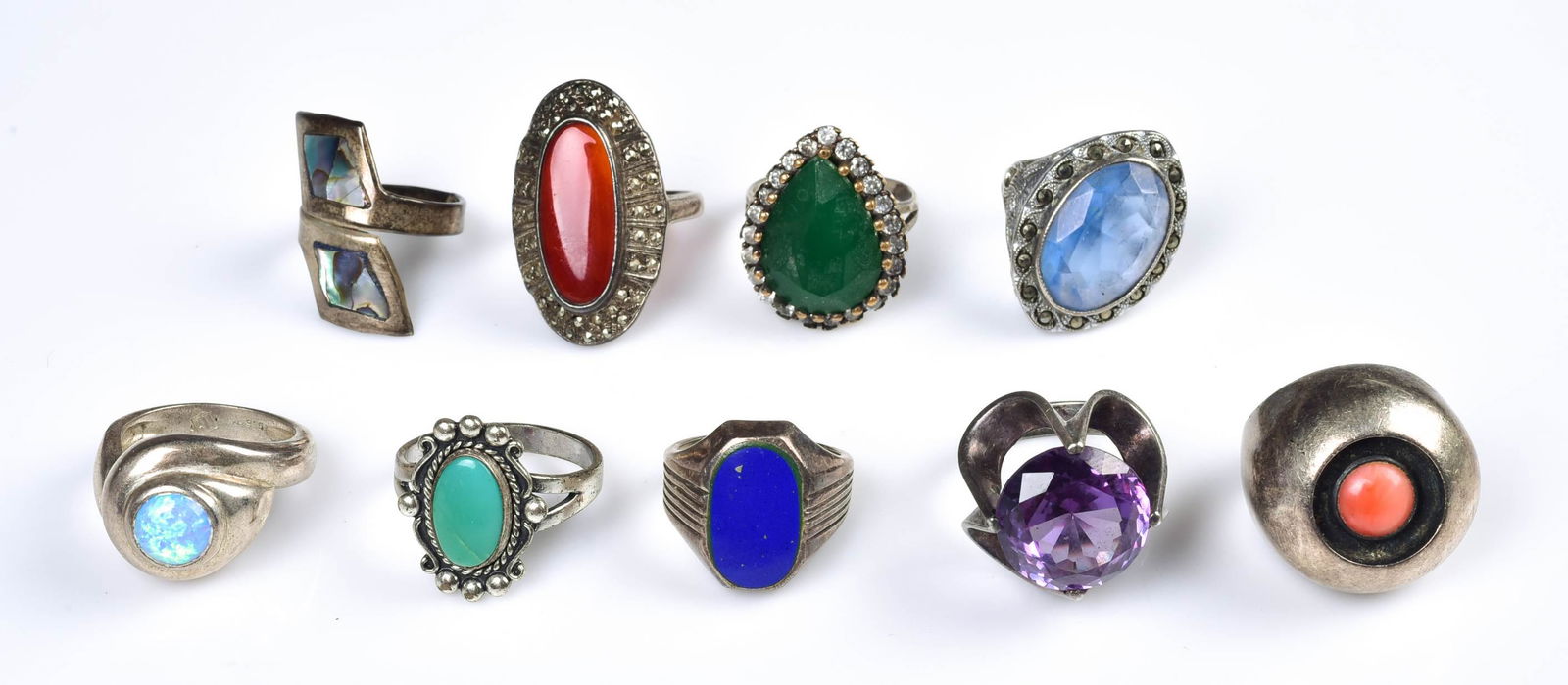 (9) Sterling Silver Vintage Rings (1 of 1)