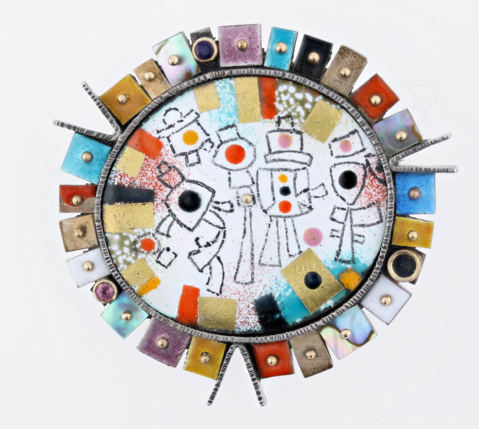 EARL PARDON  Painting Series I Mosaic Brooc (1 of 5)