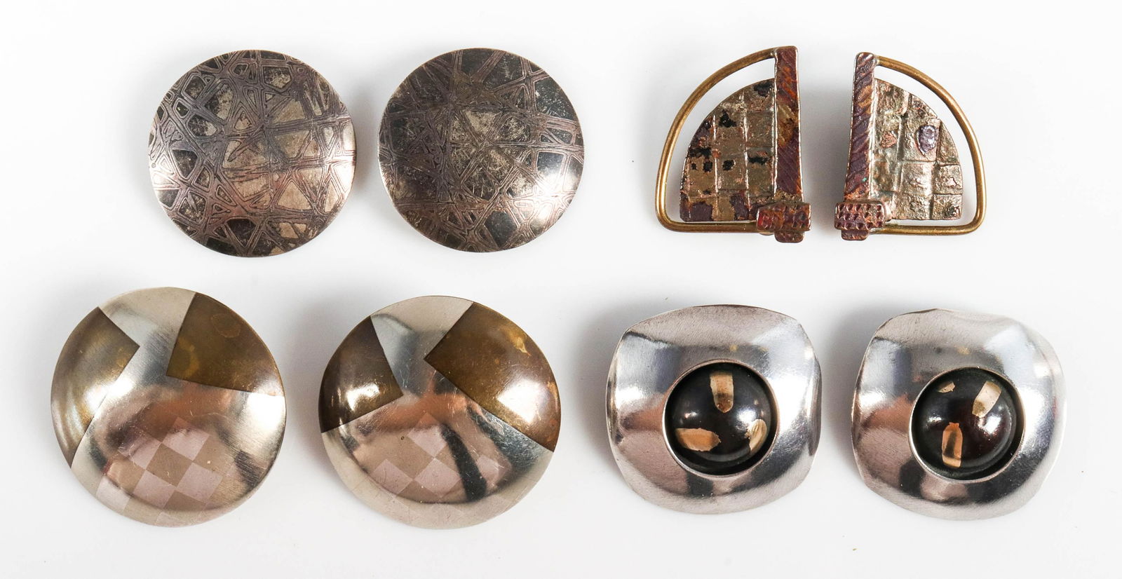 (4) Pc lot of Contemporary Sterling Silver Clip (1 of 6)