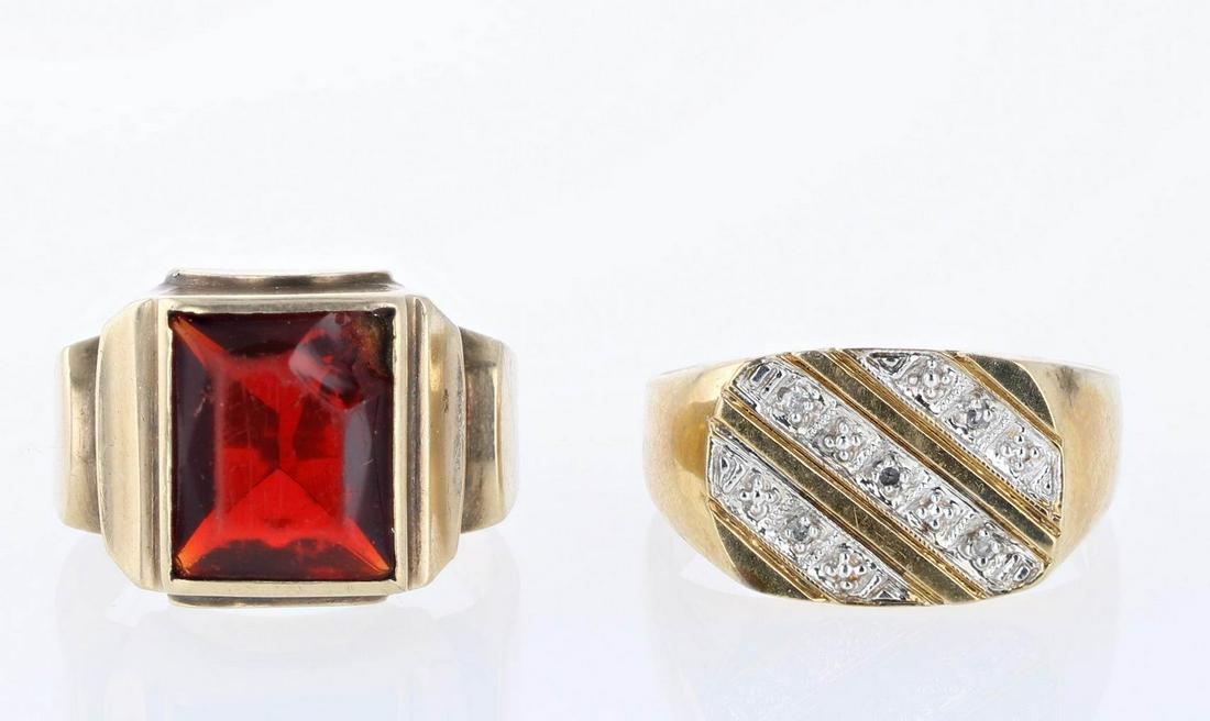 (2) 10K YG Men's Rings (1 of 3)