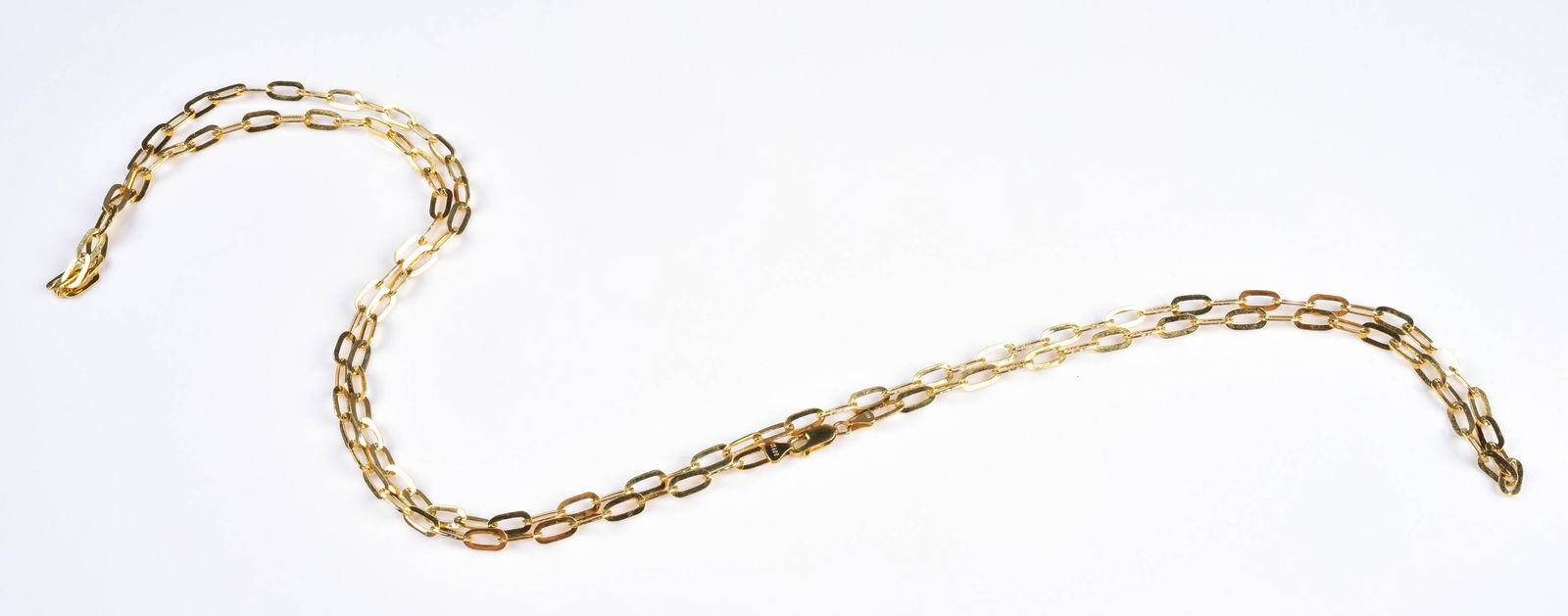 14K YG Flat Link Chain 40" (1 of 2)