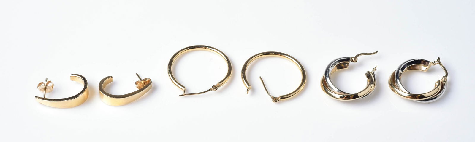 (3) Pairs of Hoop Earrings 14K YG (1 of 2)