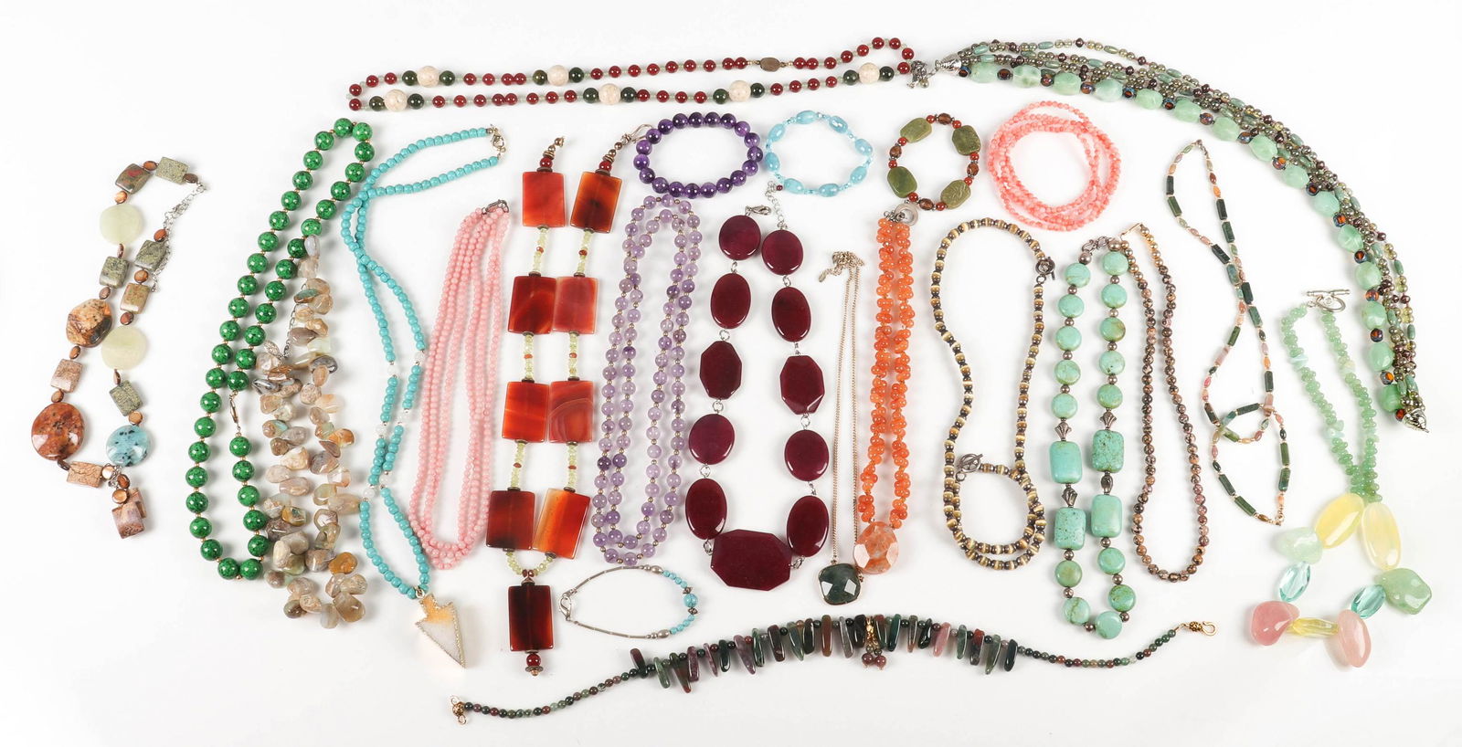 Gemstone Beaded Necklace Lot (1 of 6)