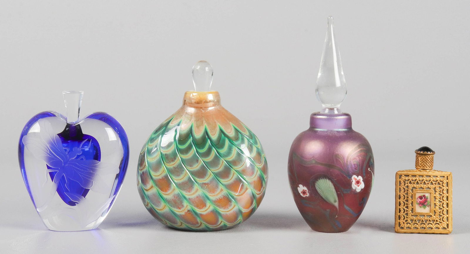 (4) Art Glass Perfumes (1 of 5)