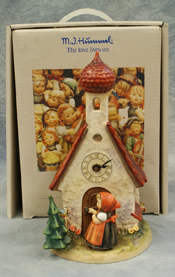 Hummel figurine: Chapel Time - 442, 11" tall; moder: Hummel figurine: Chapel Time - 442, 11" tall; modern mark, no damage, original boxes, 4 digit security number etched on base