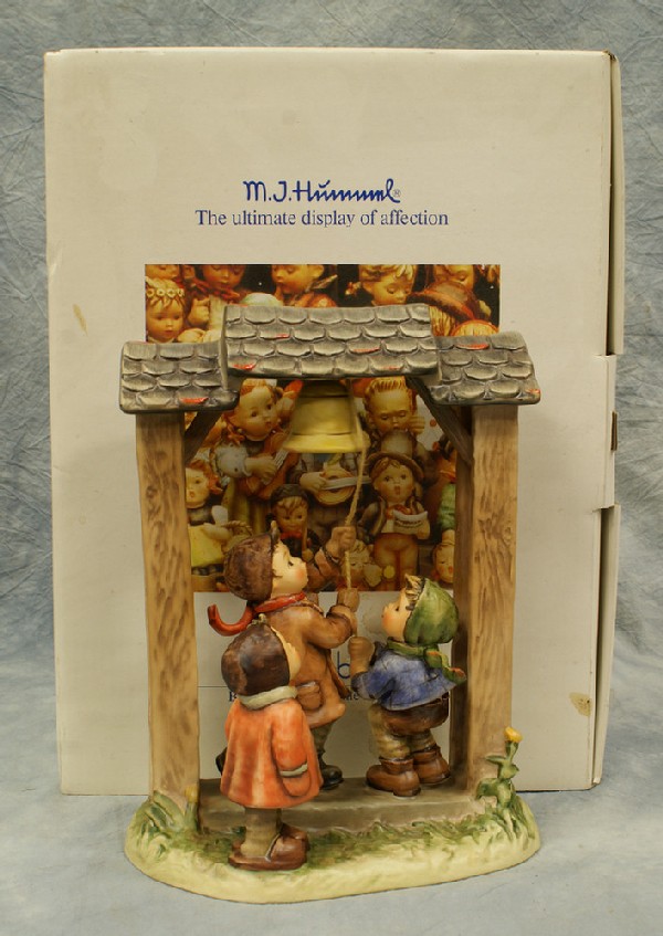 Hummel figurine: Let's Tell The World - 487, 10 1/2: Hummel figurine: Let's Tell The World - 487, 10 1/2" tall; modern mark, no damage, original box, 4 digit security number etched on base