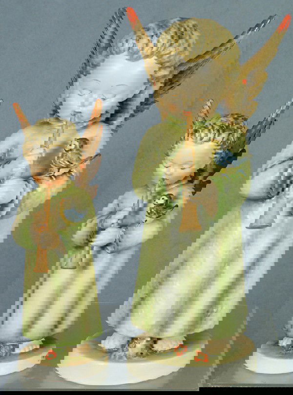 2 Hummel figurines: Festival Harmony - 173/II, 11": 2 Hummel figurines: Festival Harmony - 173/II, 11" tall; Festival Harmony - 173/0, 7 1/2" tall, modern marks, no damage,no boxes, 4 digit security number etched on base