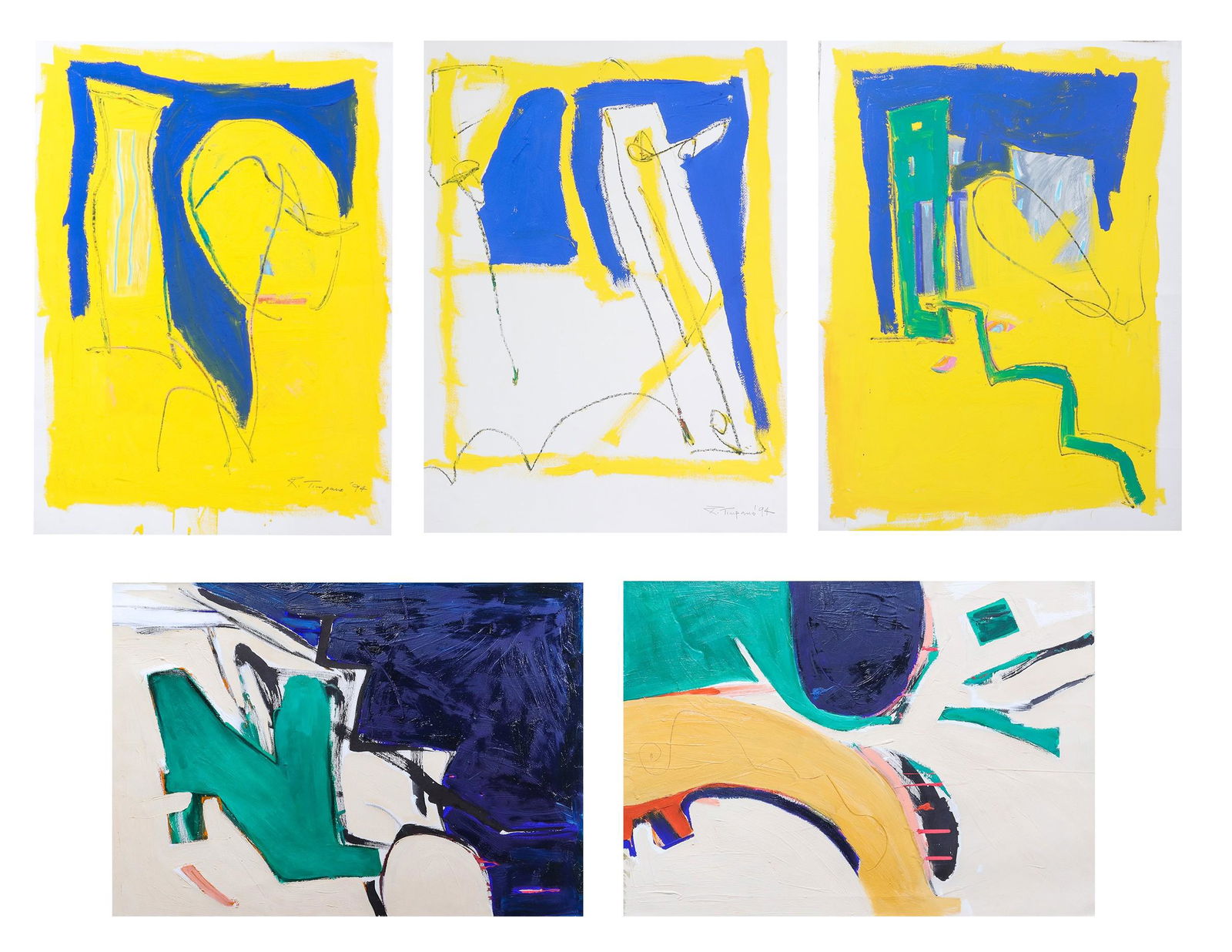 (5) R Timpano Abstract Expressionist Paintings (1 of 13)