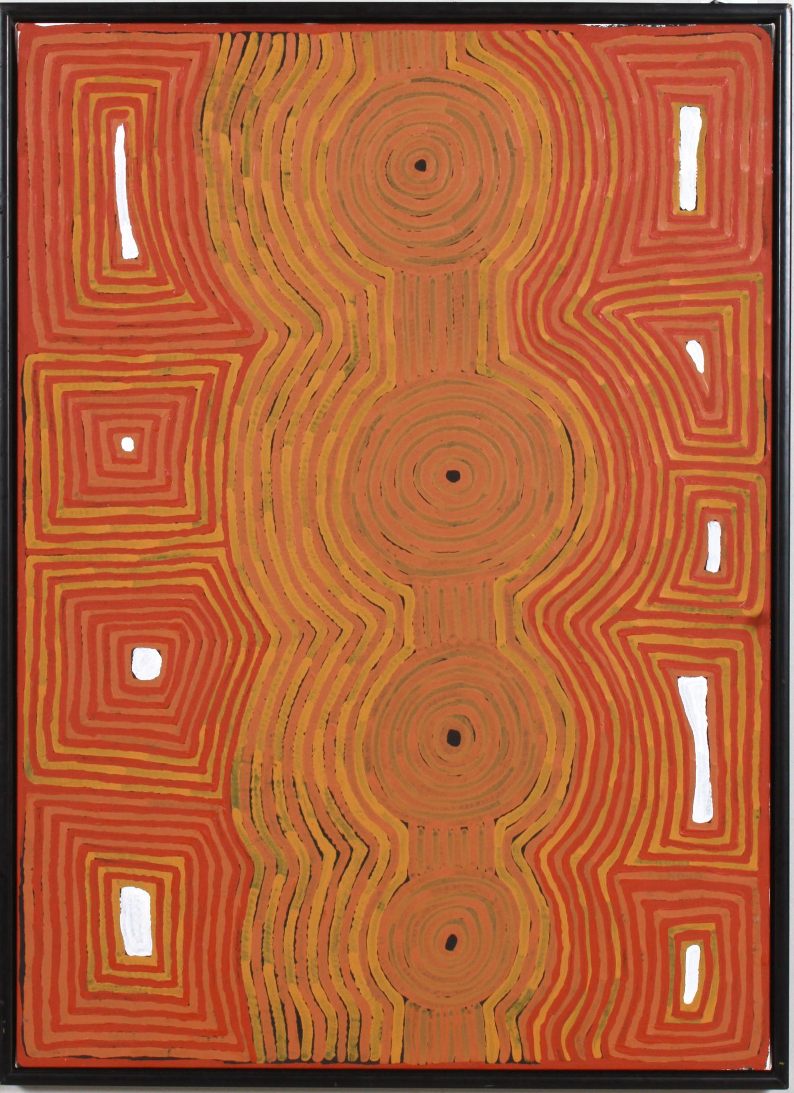 Ronnie Tjampitjinpa Aboriginal Painting "Tingari" (1 of 3)