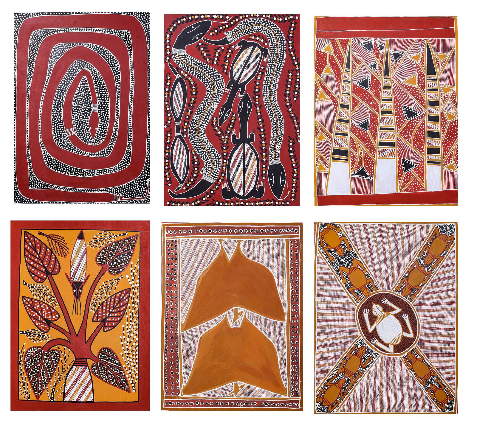 (6) Aboriginal Paintings - Various Artists (1 of 13)