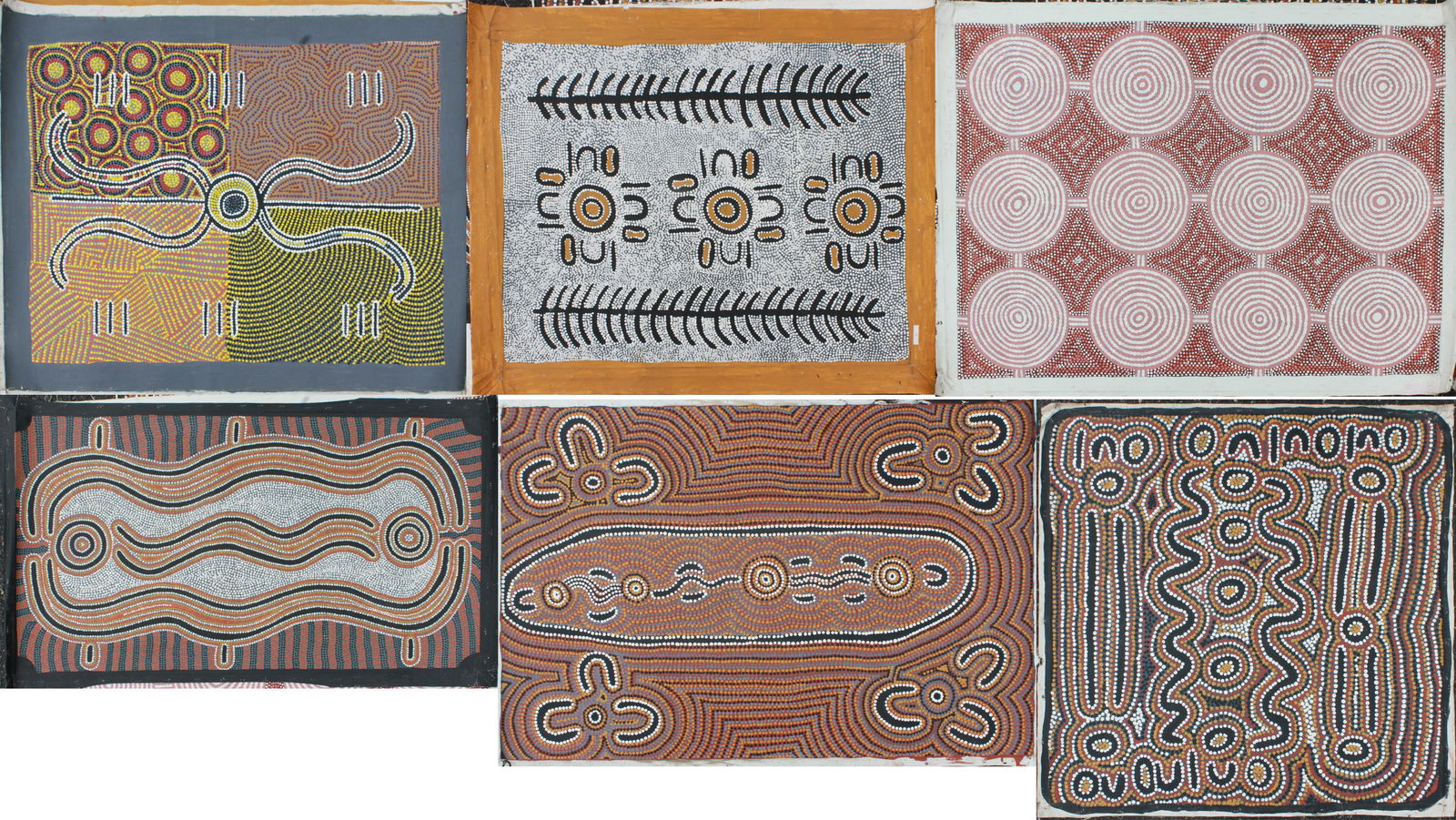 Various Aboriginal Artists 6 Paintings (1 of 7)