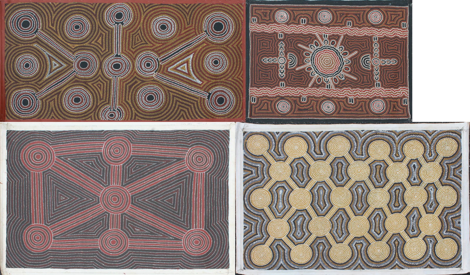 Various Aboriginal Artists 4 Paintings (1 of 8)