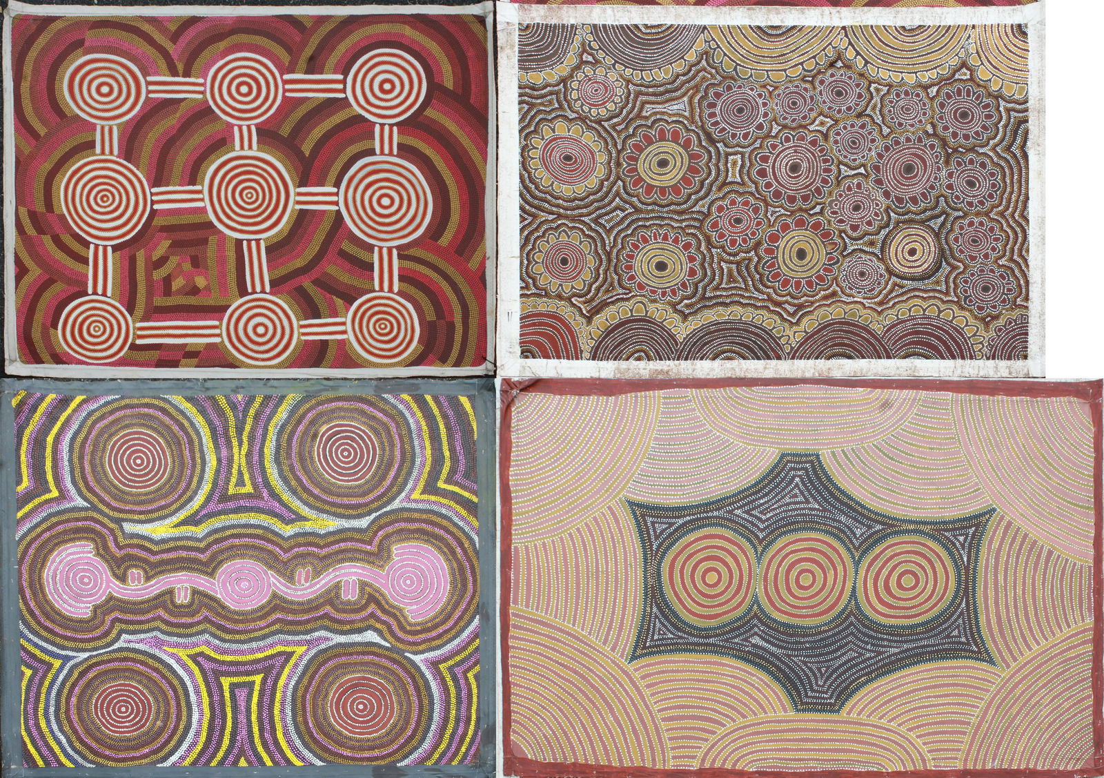 Various Aboriginal Artists 4 Paintings (1 of 12)