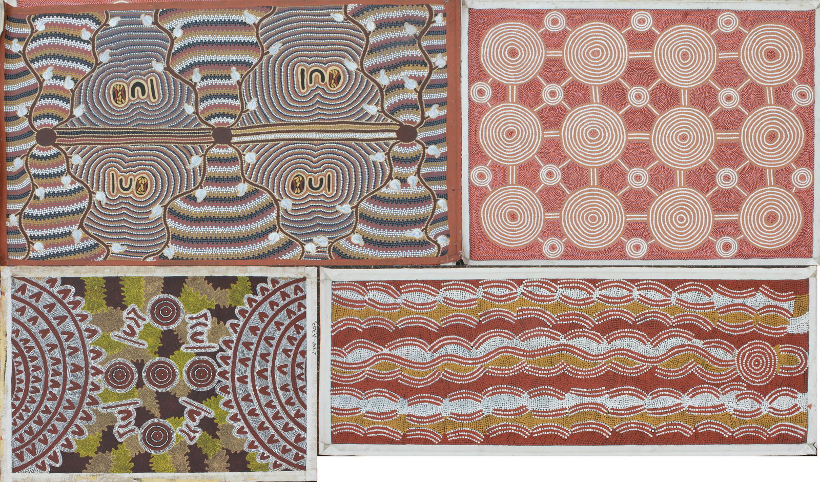 Various Aboriginal Artists 4 Paintings (1 of 9)