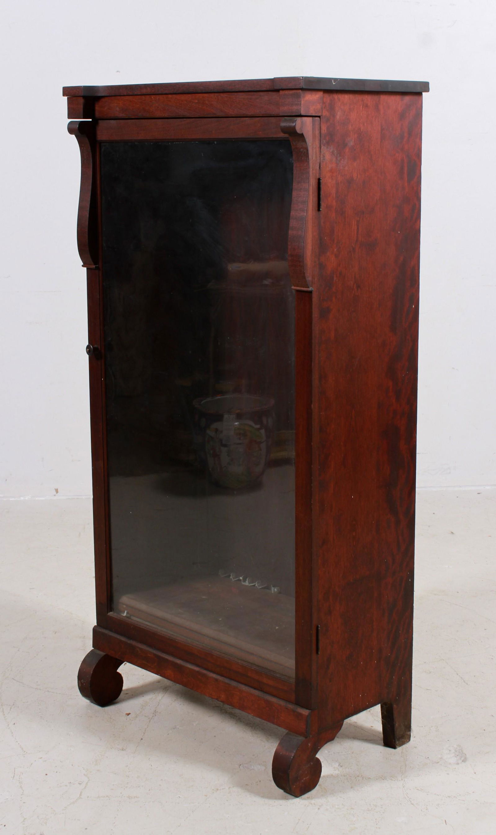 Mahogany Empire style bookcase (1 of 3)