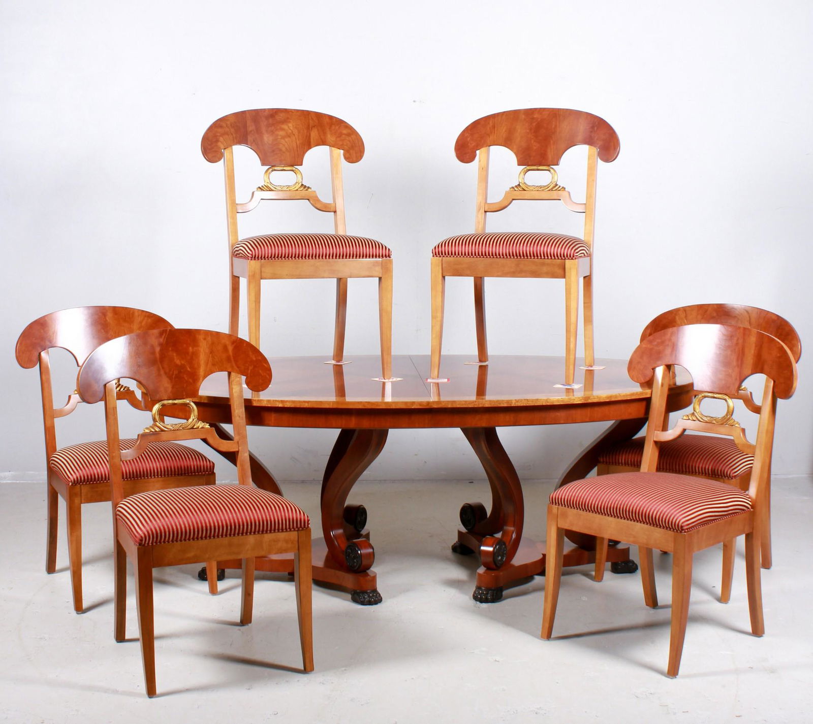 (7) pc Henredon walnut dining set (1 of 8)