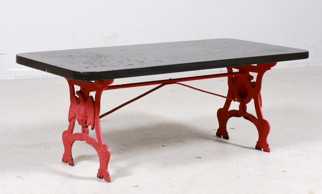 Victorian iron and slate coffee table (1 of 4)