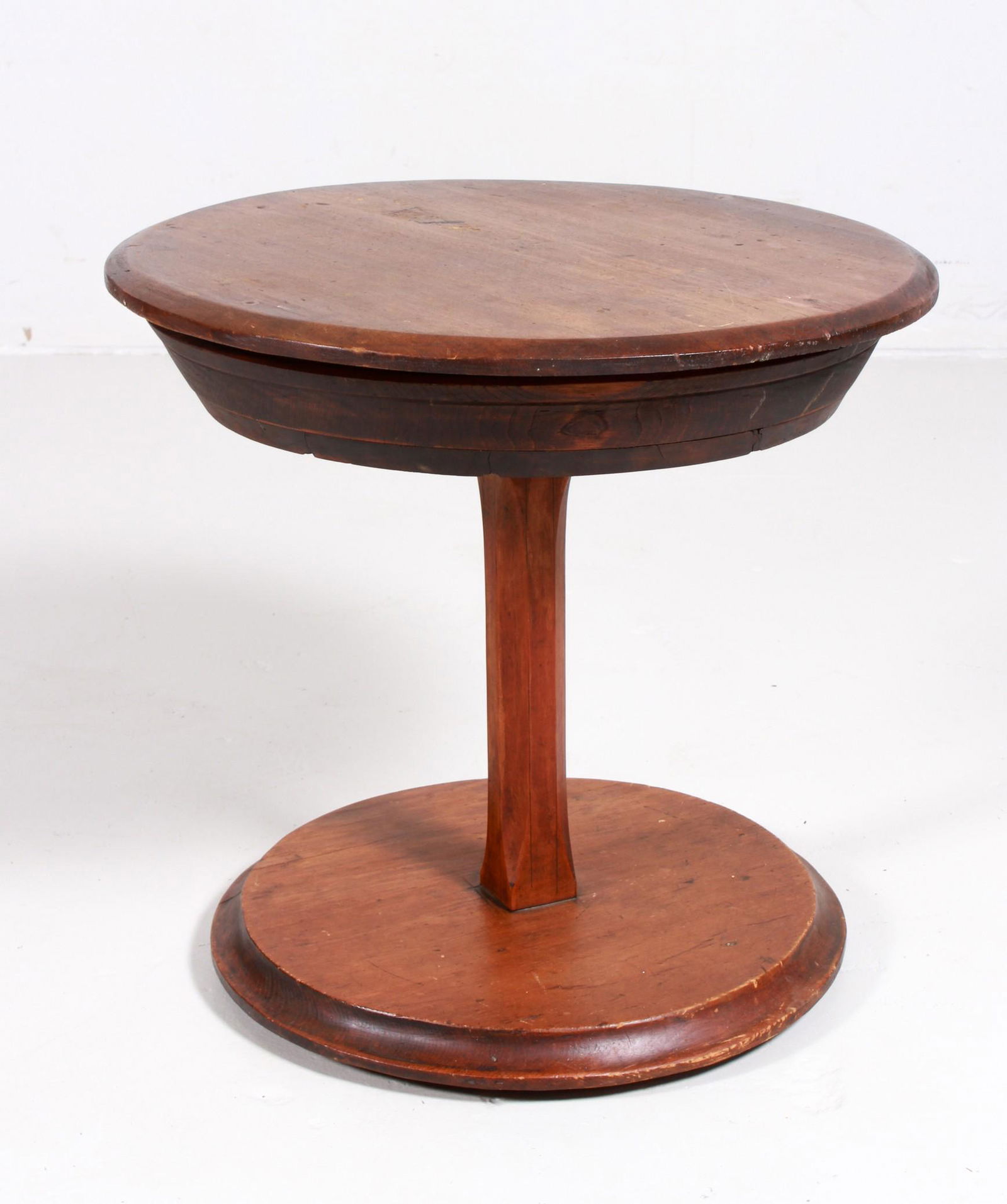 Walnut pedestal table (1 of 3)