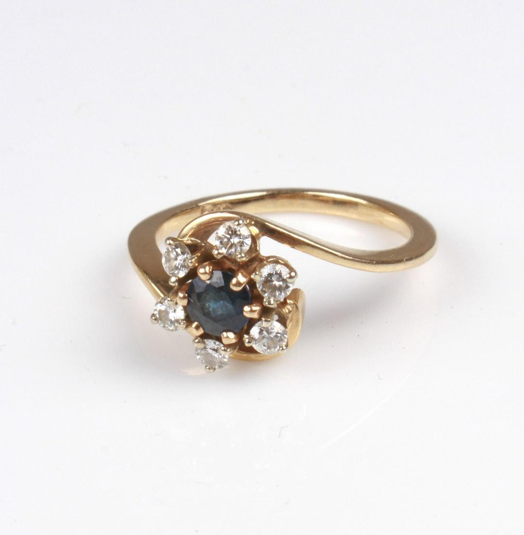 14K YG Sapphire and Diamond Ring (1 of 5)