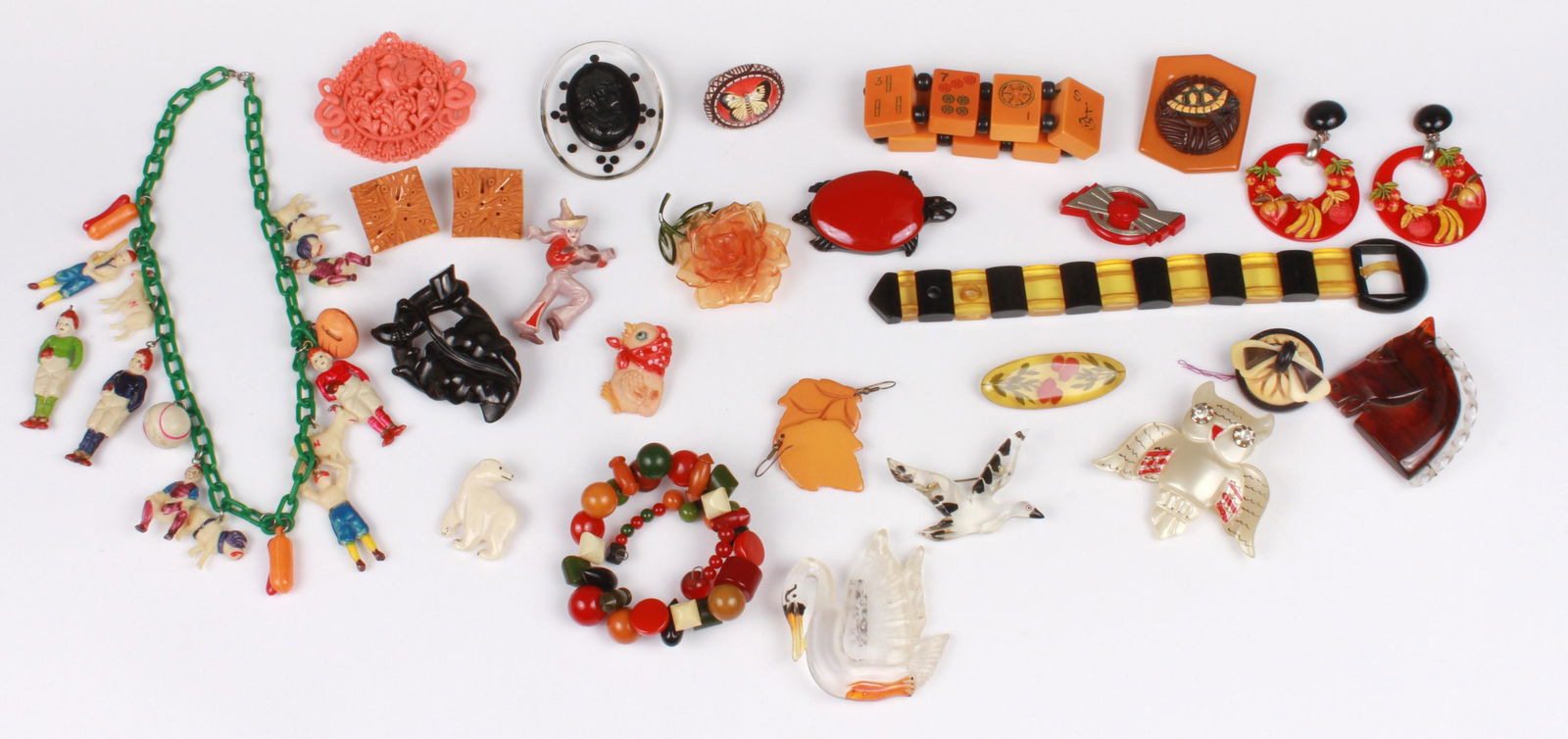 Vintage Acrylic, plastic and Bakelite Jewelry Group (1 of 5)