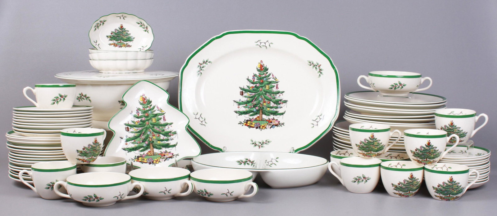 (84) Pcs Spode 'Christmas Tree' Dinnerware (1 of 6)