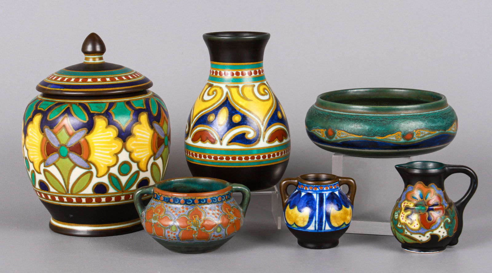 (6) Pcs Gouda and Style Pottery (1 of 6)