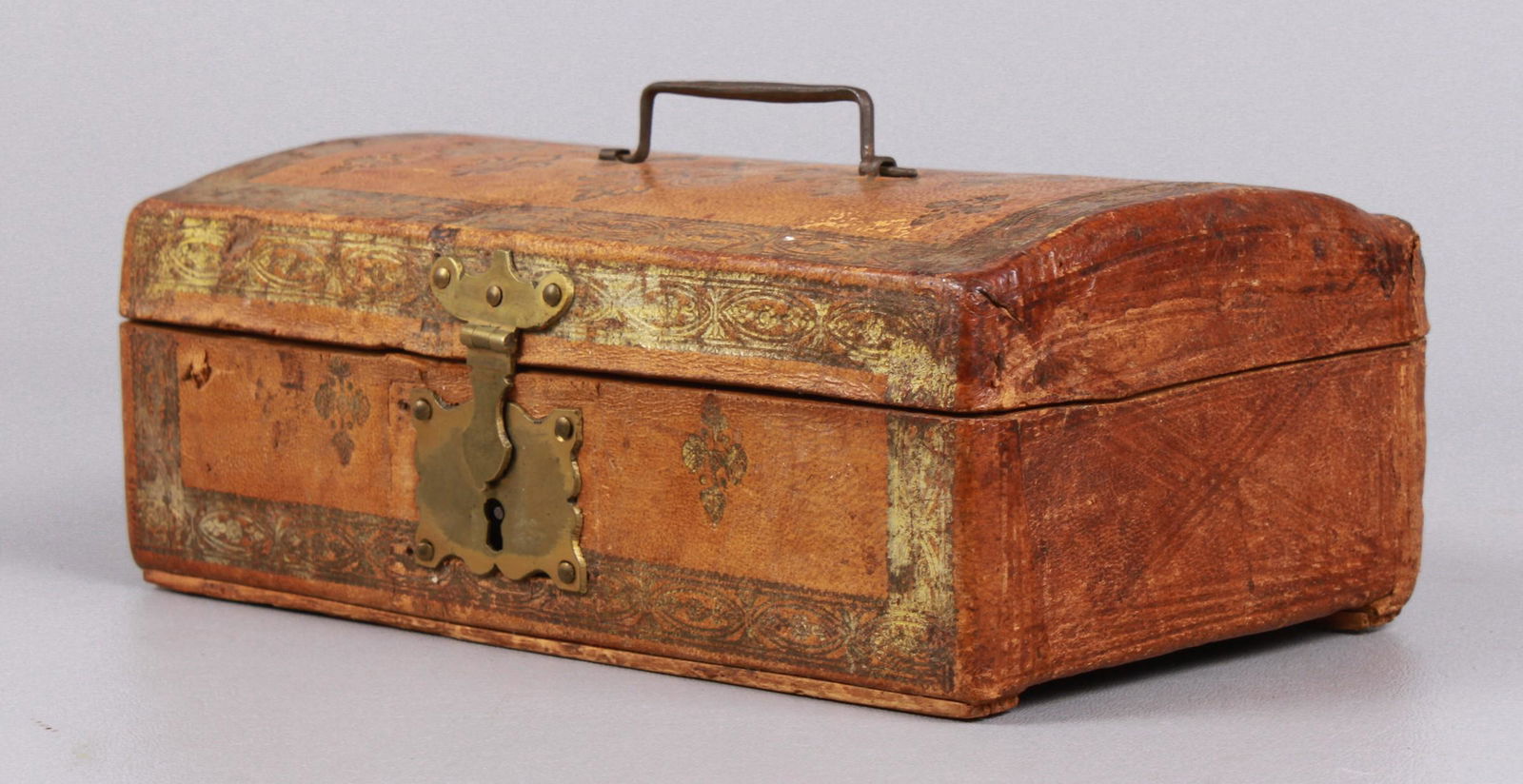 18th C Leather Covered Box (1 of 4)