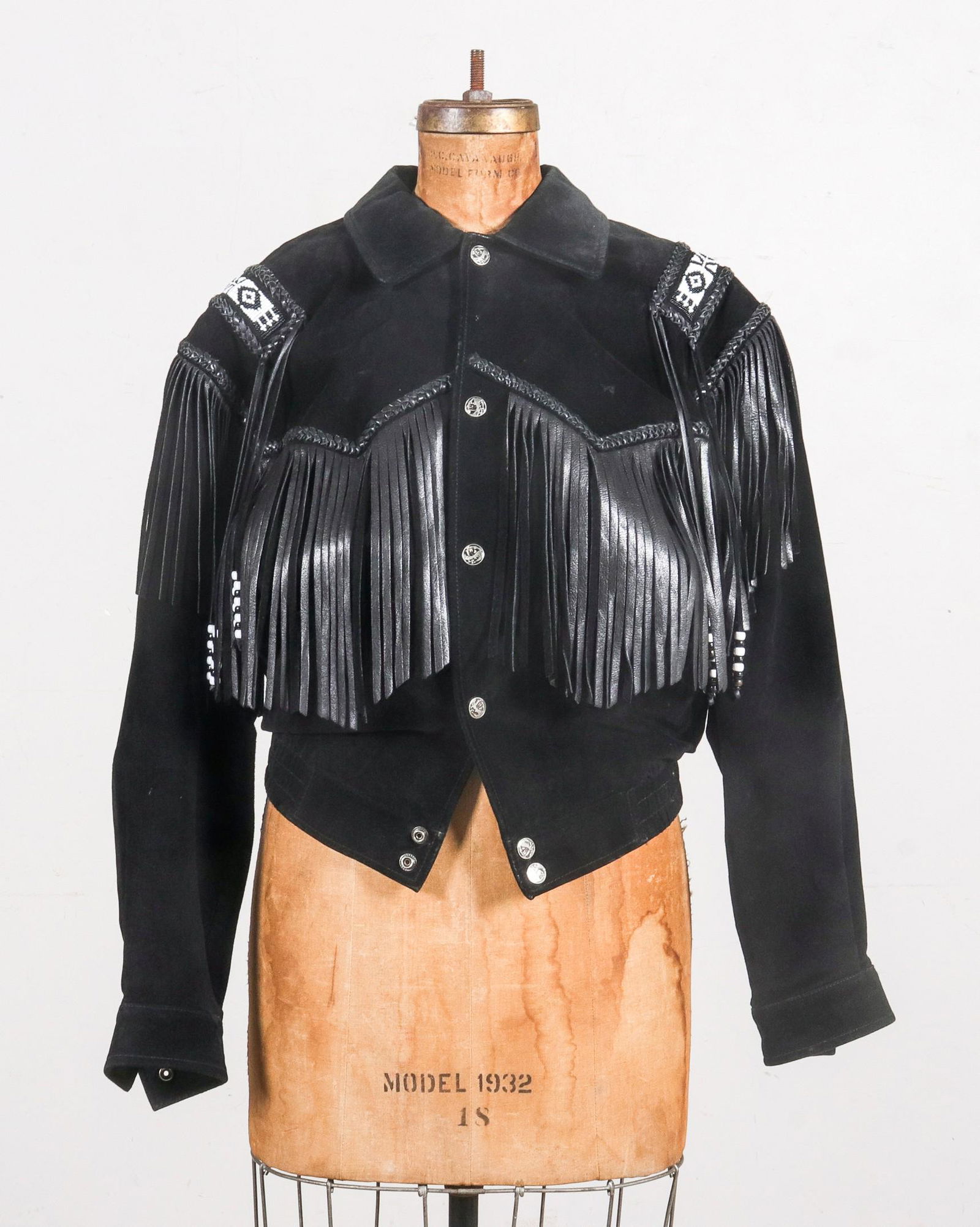 Scully Suede Bead and Fringe Adorned Leather Jacket (1 of 4)