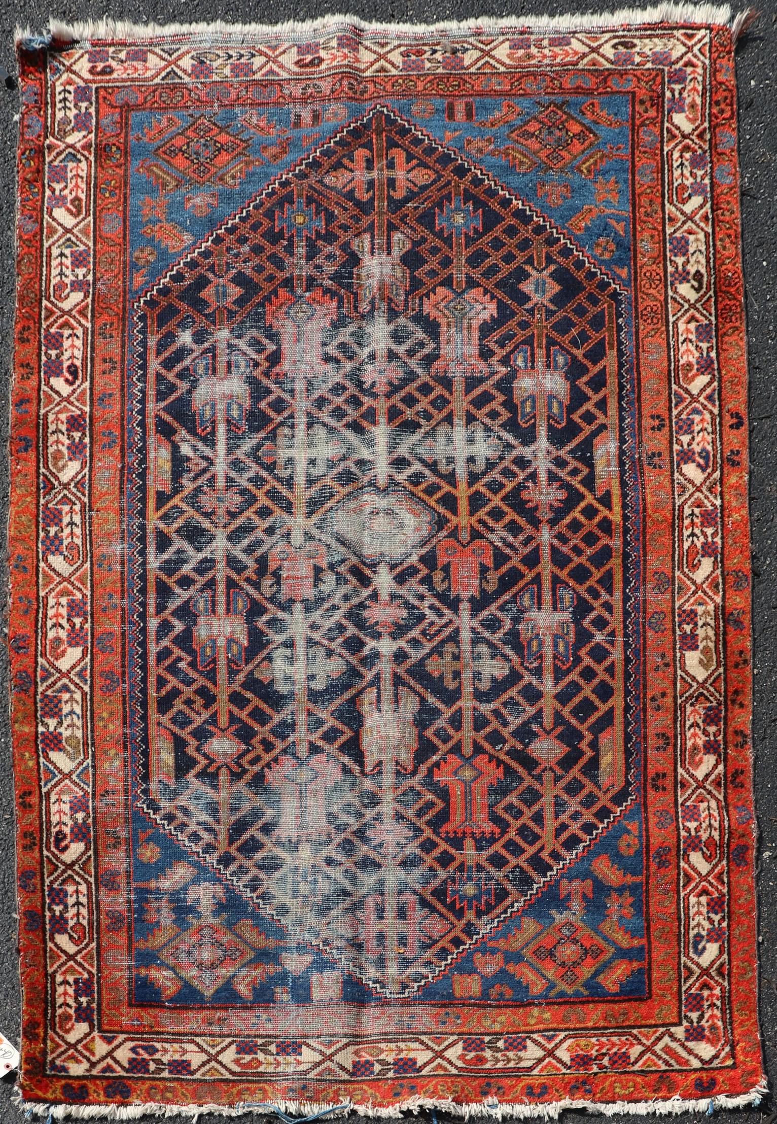 4'2" X 6'4" Persian Hamadan Rug (1 of 4)